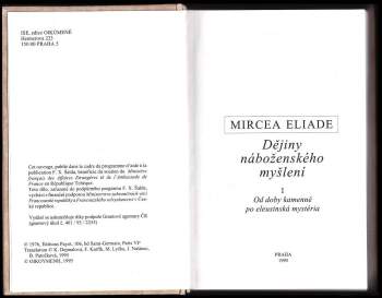 Mircea Eliade: Dějiny náboženského myšlení