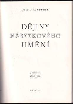 Zdeněk Wirth: Dějiny nábytkového umění