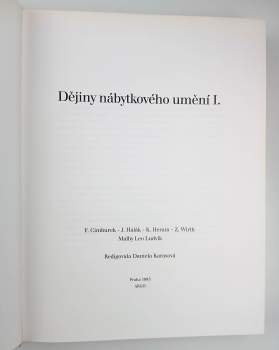 Zdeněk Wirth: Dějiny nábytkového umění
