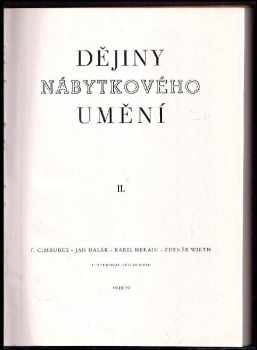 František Cimbůrek: Dějiny nábytkového umění