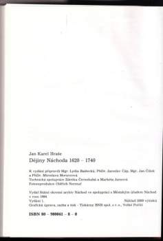 Jan Karel Hraše: Dějiny Náchoda 1620-1740