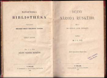 Josef Ladislav Píč: Dějiny národa ruského. Díl I. Do konce XVIII. století