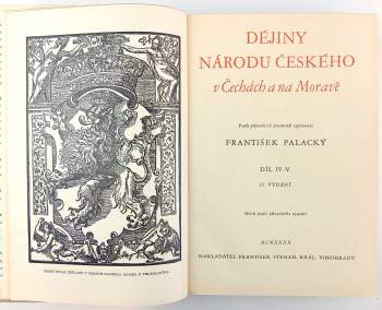 František Palacký: Dějiny národu českého v Čechách a v Moravě