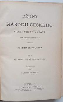 František Palacký: Dějiny národu českého v Čechách a v Moravě