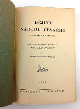 František Palacký: Dějiny národu českého v Čechách a v Moravě