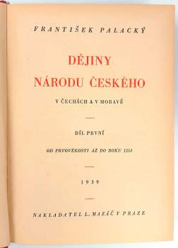 František Palacký: Dějiny národu českého v Čechách a v Moravě