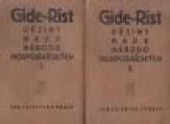 Charles Gide: Dějiny nauk národohospodářských