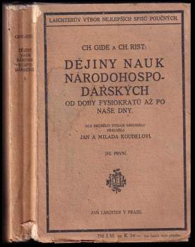 Dějiny nauk národohospodářských od doby fysiokratů až po naše dny