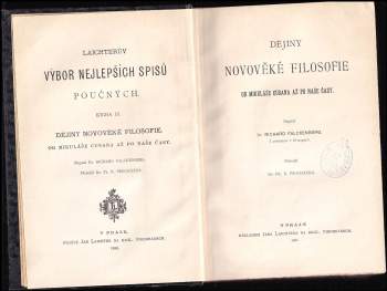 Richard Falckenberg: Dějiny novověké filosofie