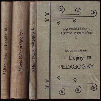 Otakar Kádner: Dějiny pedagogiky