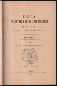 Karel Konrád: Dějiny posvátného zpěvu staročeského