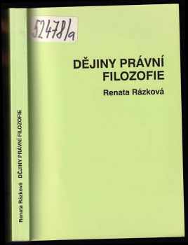 Renata Rázková: Dějiny právní filozofie