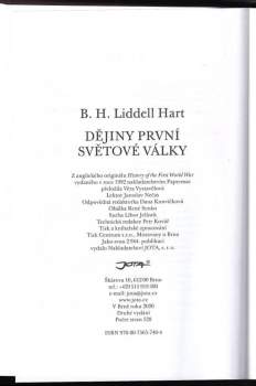 Liddell Hart: Dějiny první světové války