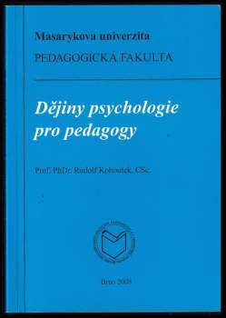Dějiny psychologie pro pedagogy