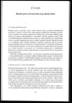 Milan Bartošek: Dějiny římského práva