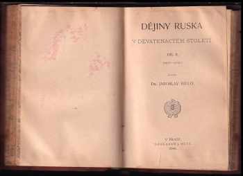 Jaroslav Bidlo: Dějiny Ruska v devatenáctém století