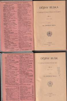 Jaroslav Bidlo: Dějiny Ruska v devatenáctém století