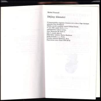 Michel Foucault: Dějiny šílenství v době osvícenství