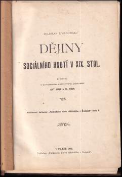 Bolesław Limanowski: Dějiny sociálního hnutí v XIX. století