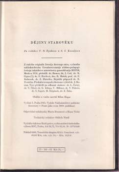 S.I Kovaljov: Dějiny starověku