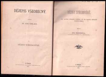 František Šembera: Dějiny středověké