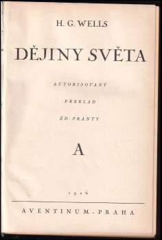 H. G Wells: Dějiny světa