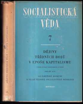 Dějiny třídních bojů v epoše kapitalismu