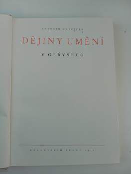 Antonín Matějček: Dějiny umění v obrysech