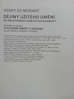 Henry de Morant: Dějiny užitého umění
