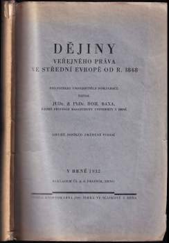 Dějiny veřejného práva ve střední Evropě od r. 1848
