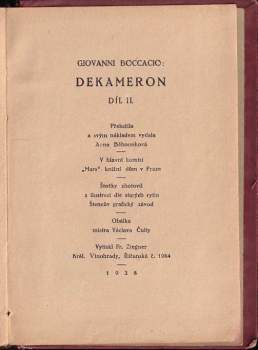 Giovanni Boccaccio: Dekameron