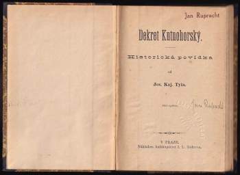 Josef Kajetán Tyl: Dekret Kutnohorský