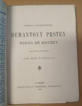 Enrico Castelnuovo: Démantový prsten ; Román mé matičky