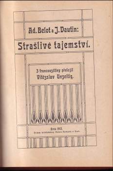 Adolphe Bélot: Strašlivé tajemství