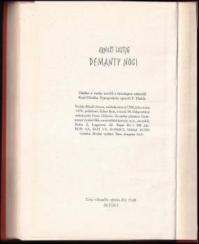 Arnost Lustig: Démanty noci