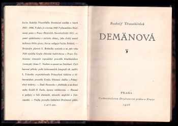 Rudolf Těsnohlídek: Demänová