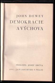 John Dewey: Demokracie a výchova