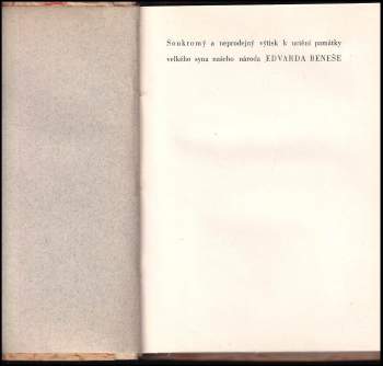 Edvard Beneš: Demokracie dnes a zítra