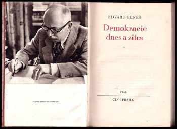 Edvard Beneš: Demokracie dnes a zítra