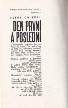 Heinrich Böll: Den první a poslední
