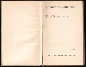 Rudolf Těsnohlídek: Den
