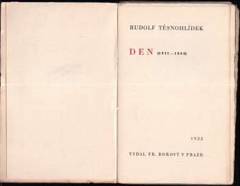 Rudolf Těsnohlídek: Den
