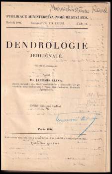 Jaromír Klika: Dendrologie