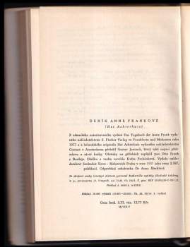 Anne Frank: Deník Anne Frankové