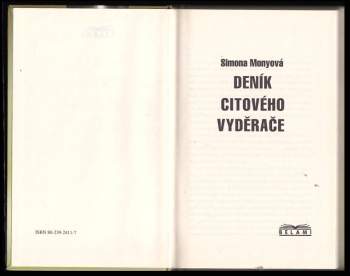 Simona Monyová: Deník citového vyděrače