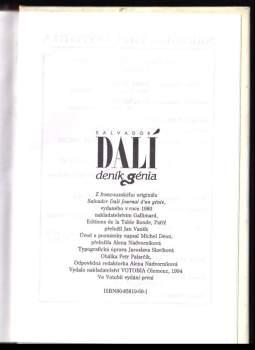 Salvador Dalí: Deník génia