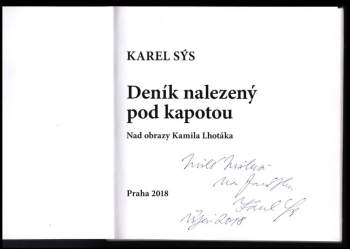 Karel Sýs: Deník nalezený pod kapotou