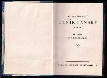 Octave Mirbeau: Deník panské : Rom