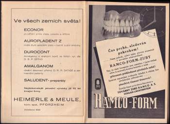 Deník pro zubní praksi 1938