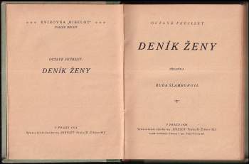 Octave Feuillet: Deník ženy